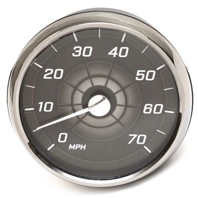 Medallion Boat Speedometer Gauge 8650-00100-29 | Oversized Silver Black