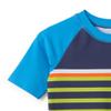 Hatley Boys Swim Short Sleeve One-Piece Rashguard, Fish Stripes, 2 Years view 4