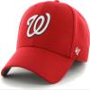 47 Brand MLB Team Color Primary Logo MVP Adjustable Structure Baseball Cap Hat, Adult One Size Fits All - Washington Nationals Red view 1