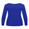 ACTIVE UNIFORMS Women's Long Sleeve Extra Wide Scoop-Neck T-Shirt Under Scrub 2 Pack (True Royal Blue, Small) view 2