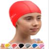 AqtivAqua Swim Cap for Kids 6-14 Swim Cap Kids Swimming Cap Girls Boys Youth Hat (Red Color, Kids Size) view 1