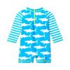Hatley Baby Boys Rashguard One Piece Swimsuit, Hungry Sharks, 9-12 Months US view 2