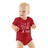 Little King NCAA Short Sleeve-100% Fan-Bodysuit Romper-Alabama-Crimson-0-3 Months view 1