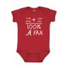 Little King NCAA Short Sleeve-100% Fan-Bodysuit Romper-Alabama-Crimson-0-3 Months view 2