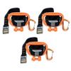 MULTUS Handle and Haul Sportsman Tie Down Carabiner Anchor Strap Camping Hunting Trucking Gear - 3 Pack view 1