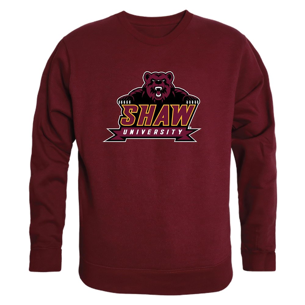 W Republic Shaw University Bears College Crewneck Pullover Sweatshirt, Adult Unisex, Maroon, X-Large - NCAA Officially Licensed Apparel