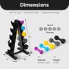 BalanceFrom Neoprene Coated Iron Dumbbell Hex Weights Set with Stand  Color-Coded or Black Options with Non-Slip Grip for Strength Training, Resistance Workouts, and Home Gym Fitness view 2