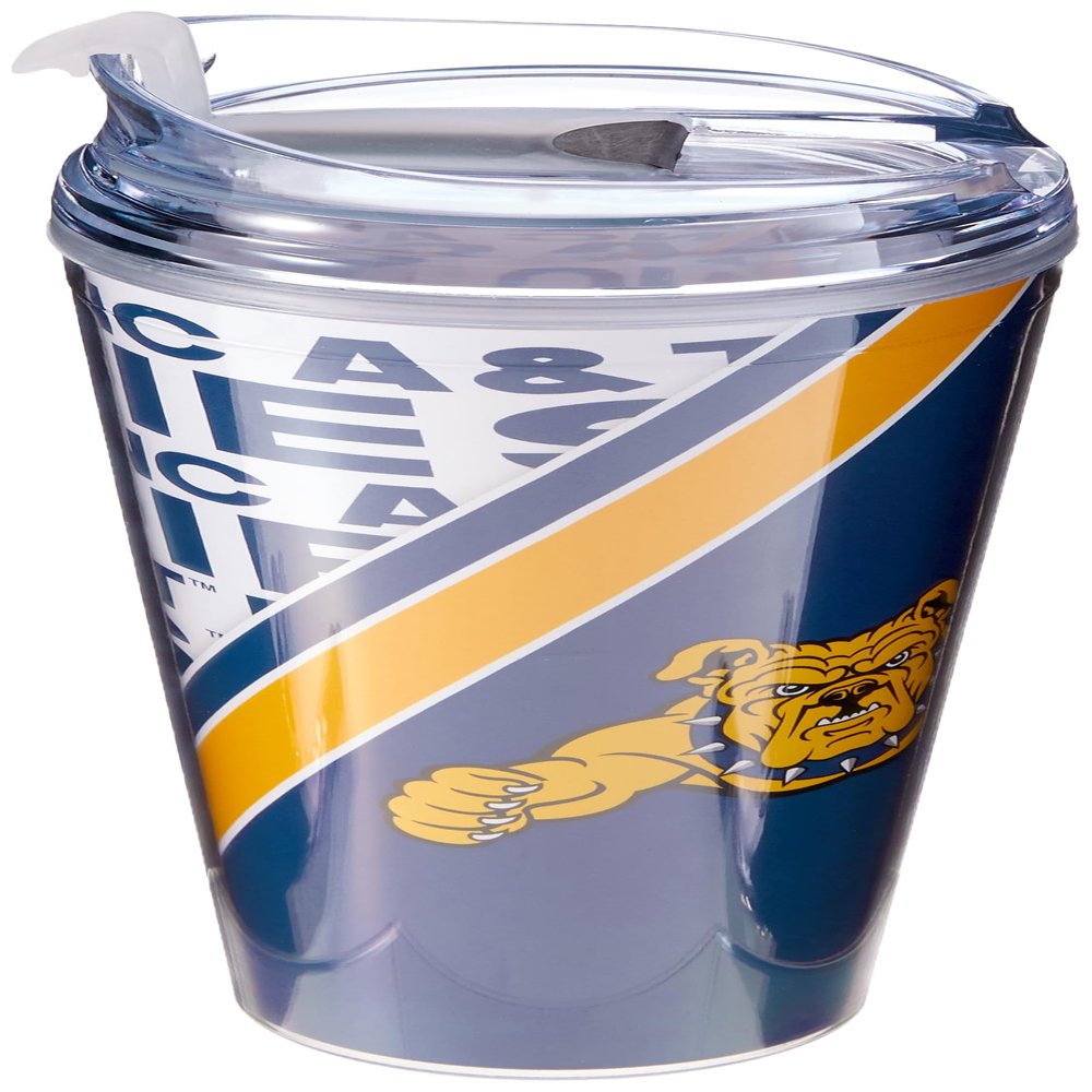 Rico Industries NCAA San Diego State Aztecs Standard 24oz Acrylic Tumbler with Hinged Lid, Officially Licensed Double Wall Tumbler with Straw