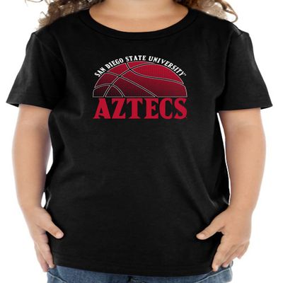 CornBorn San Diego State Toddler Tshirt - SDSU Basketball - Black - 3T