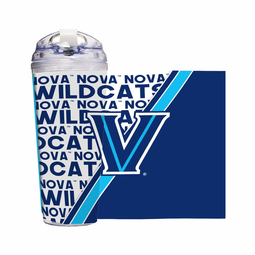 Rico Industries NCAA Villanova Wildcats Standard 24oz Acrylic Tumbler with Hinged Lid