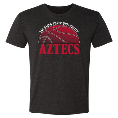 CornBorn San Diego State Mens Tshirt - Premium Tri-Blend SDSU Basketball - Black - Large