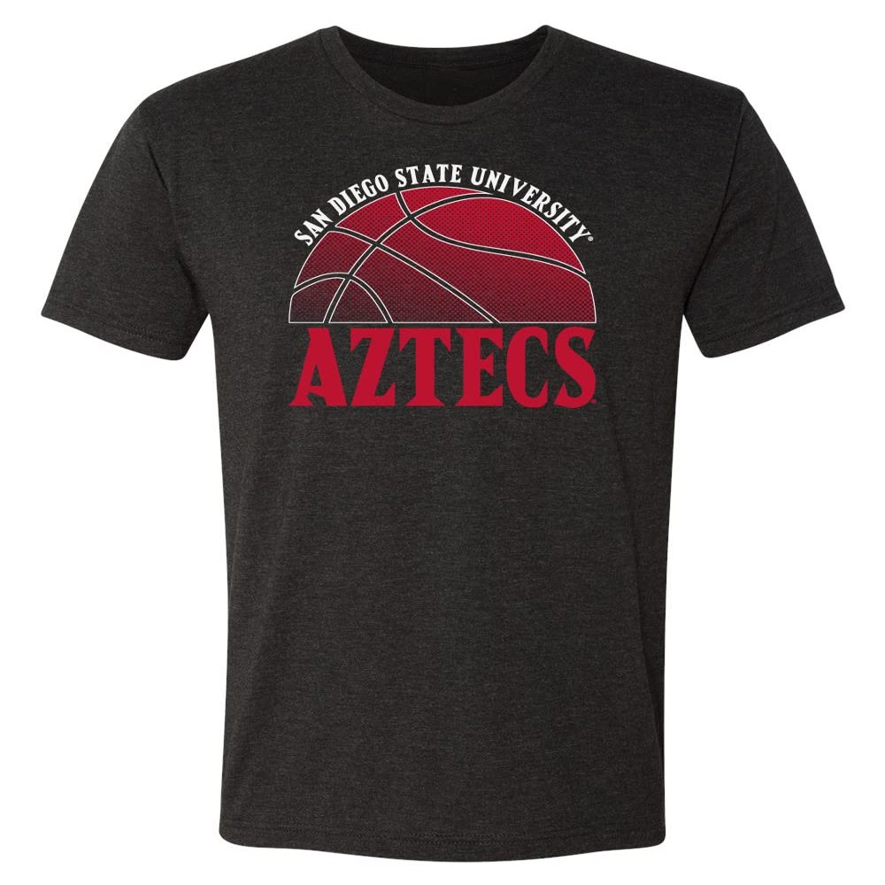CornBorn San Diego State Mens Tshirt - Premium Tri-Blend SDSU Basketball - Black - Large