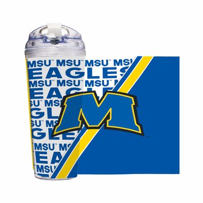 Rico Industries NCAA Morehead State Eagles Standard 24oz Acrylic Tumbler with Hinged Lid, Officially Licensed Double Wall Tumbler with Straw