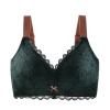 Thin Cup Sexy Thin lace Cup Surface Bras Adjusted-Straps Plus Size Gather Comfortable Bralette Wireless No Rims Women Bras (Color : Green, Size : 80B) view 1