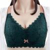 Thin Cup Sexy Thin lace Cup Surface Bras Adjusted-Straps Plus Size Gather Comfortable Bralette Wireless No Rims Women Bras (Color : Green, Size : 80B) view 2