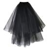 Black Layered Tulle Cropped Wedding Veil Halloween Cosplay Party Black