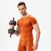 CICI FIVE Men's Compression Shirt Short Sleeve Athletic Compression Tops Cool Dry Undershirts Baselayer Gym Workout T Shirt Orange view 4