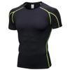 CICI FIVE Men's Compression Shirt Short Sleeve Athletic Compression Tops Cool Dry Undershirts Baselayer Gym Workout T Shirt B Green view 1