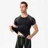 CICI FIVE Men's Compression Shirt Short Sleeve Athletic Compression Tops Cool Dry Undershirts Baselayer Gym Workout T Shirt B Green view 4