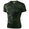 CICI FIVE Men's Compression Shirt Short Sleeve Athletic Compression Tops Cool Dry Undershirts Baselayer Gym Workout T Shirt Camo Green view 1