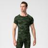 CICI FIVE Men's Compression Shirt Short Sleeve Athletic Compression Tops Cool Dry Undershirts Baselayer Gym Workout T Shirt Camo Green view 2