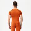 CICI FIVE Men's Compression Shirt Short Sleeve Athletic Compression Tops Cool Dry Undershirts Baselayer Gym Workout T Shirt Orange view 3