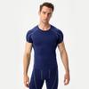 CICI FIVE Men's Compression Shirt Short Sleeve Athletic Compression Tops Cool Dry Undershirts Baselayer Gym Workout T Shirt Navy view 2