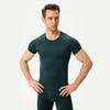 CICI FIVE Men's Compression Shirt Short Sleeve Athletic Compression Tops Cool Dry Undershirts Baselayer Gym Workout T Shirt Blackish Green view 2