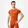CICI FIVE Men's Compression Shirt Short Sleeve Athletic Compression Tops Cool Dry Undershirts Baselayer Gym Workout T Shirt Orange view 2