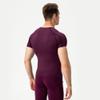 CICI FIVE Men's Compression Shirt Short Sleeve Athletic Compression Tops Cool Dry Undershirts Baselayer Gym Workout T Shirt Wine view 3