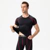 CICI FIVE Men's Compression Shirt Short Sleeve Athletic Compression Tops Cool Dry Undershirts Baselayer Gym Workout T Shirt B Red view 4