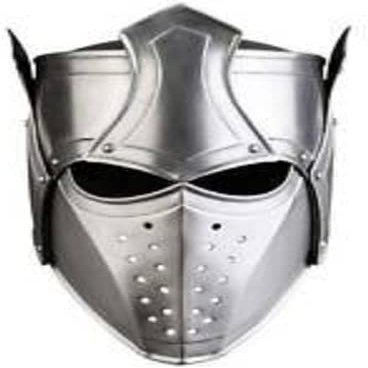 18 gauge steel hand forged kaldor medieval battle cosplay helmet, Silver