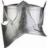 18 gauge steel hand forged kaldor medieval battle cosplay helmet, Silver view 2