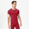 CICI FIVE Men's Compression Shirt Short Sleeve Athletic Compression Tops Cool Dry Undershirts Baselayer Gym Workout T Shirt Red view 3