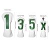 Andux 4Pack/Set PU Large Number Golf 460cc Driver Fairway Woods Hybrids Club Head Covers White view 2