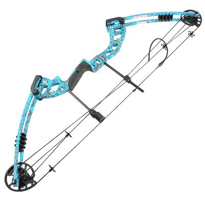 AMEYXGS Compound Bow and Arrow Set Draw Weight 30-55lbs Draw Length 24"-29.5" Adjustable Aluminum Right/Left Handed Composite Bow for Adult (Blue Bow/Left Handed)