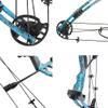 AMEYXGS Compound Bow and Arrow Set Draw Weight 30-55lbs Draw Length 24"-29.5" Adjustable Aluminum Right/Left Handed Composite Bow for Adult (Blue Bow/Left Handed) view 3