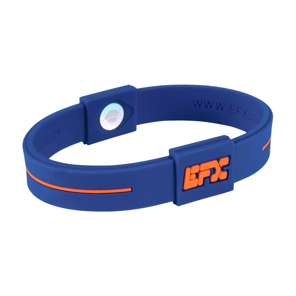 EFX Performance Silicone Wristband with Programmed Holograms  Wearable Support for Athletes & Seniors  Continuous Wear, Day & Night (24/7)  User-Reported Balance & Strength