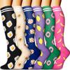 Compression Socks for Women & Men Circulation (6 Pairs) 15-20 mmHg is Best Support for Athletic Running,Nurse