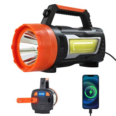 ErayLife Hand Crank Flashlight, LED Rechargeable, 6 Light Modes, 3 Independent Light Sources with USB, IPX4 Outdoor Lantern Flashlight for Hiking, Emergency, Power Outages