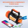 ErayLife Hand Crank Flashlight, LED Rechargeable, 6 Light Modes, 3 Independent Light Sources with USB, IPX4 Outdoor Lantern Flashlight for Hiking, Emergency, Power Outages view 3