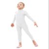 Genfirdom Girls Unitards Long Sleeve Full Body Leotard Kids Turtleneck Bodysuit for Dance Costume Gymnastics 3-12 Years(White,3-4) view 1