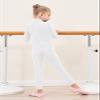 Genfirdom Girls Unitards Long Sleeve Full Body Leotard Kids Turtleneck Bodysuit for Dance Costume Gymnastics 3-12 Years(White,3-4) view 3