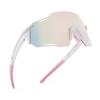 KFPH Polarized Sports Sunglasses for Women Bike Glasses Cycling Driving Fishing Mountain Bike Sunglasses UV400 Protection, White/Pink Lenses view 1