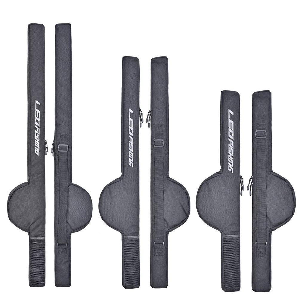 LEOFISHING Portable Fishing Rod Case Folding Fishing Pole Bag Fishing Pole Tackle Protective Cover Case Fishing Spinning Rod Bag Special Design for Fishing Poles with Reels 3 Size (Medium)
