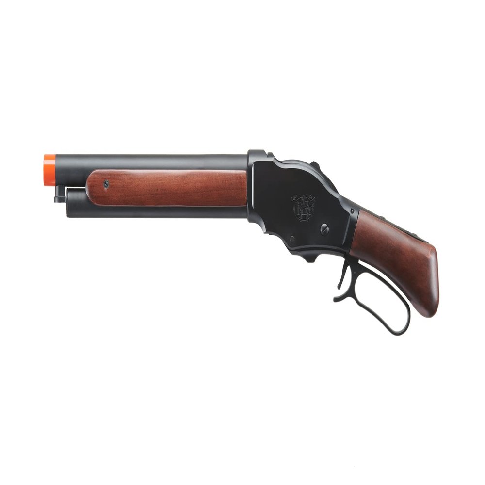 Golden Ball & Eagle 300 FPS 1887 Full Metal Real Wood Lever Action Gas Airsoft Shotgun 1/3 Brust (Black)