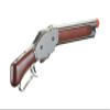 Golden Ball & Eagle 300 FPS 1887 Full Metal Real Wood Lever Action Gas Airsoft Shotgun 1/3 Brust (Silver) view 3