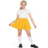BOOPH Kids Girls Skirt Casual Mini Flare Plain Pleated Skater Uniform Skirts 5-6 Years Yellow view 2