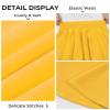 BOOPH Kids Girls Skirt Casual Mini Flare Plain Pleated Skater Uniform Skirts 5-6 Years Yellow view 4