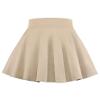 BOOPH Kids Girls Skirt Casual Mini Flare Plain Pleated Skater Uniform Skirts 8-10 Years Khaki view 1